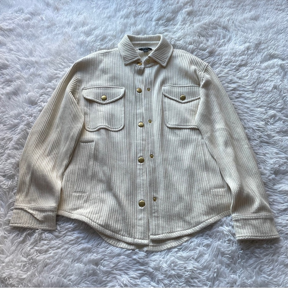 J. Crew Waffle Knit‎ Shirt Jacket